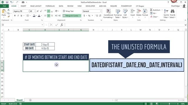 How to Calculate the Number of Months Between 2 Dates in Excel смотреть онлайн