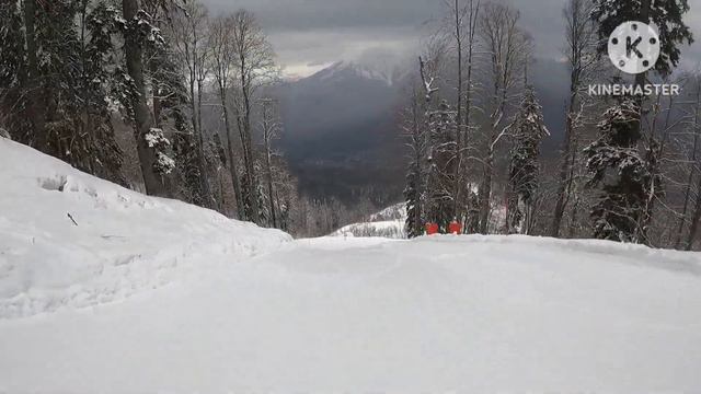 22_02_24 Красная поляна, спуск с 2200 до 960, Андрей смотреть онлайн