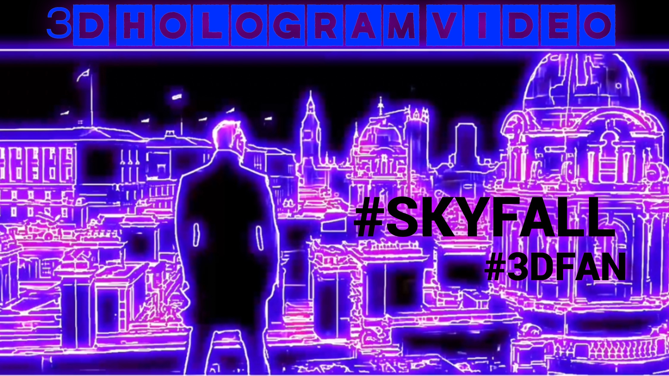 Skyfall. 3D голограмма. для голографического вентилятора. #3dhologramfan #hologram #3dhologram