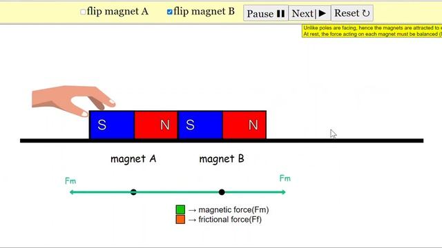 2 Bar Magnets on a Levelled Surface Virtual Lab for Primary Science смотреть онлайн