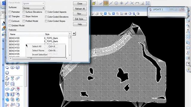Bentley InRoads - Edit Surface Commands Part 1 смотреть онлайн