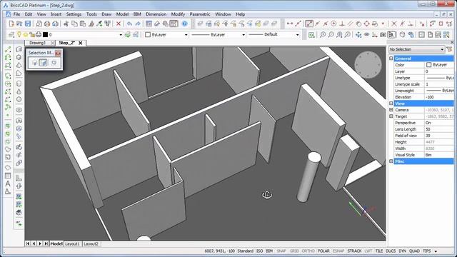 Уроки по BricsCAD BIM. Шаг 2 смотреть онлайн