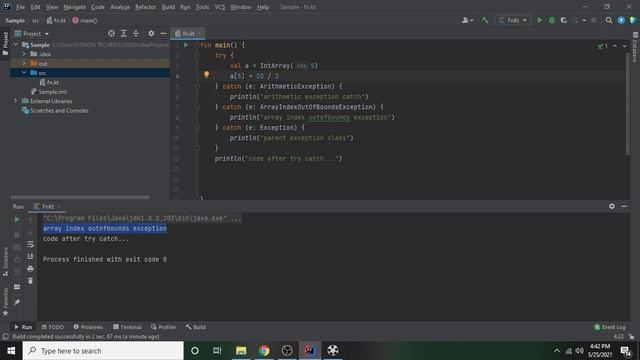Exception handling in kotlin | How to Handle exception in kotlin смотреть онлайн
