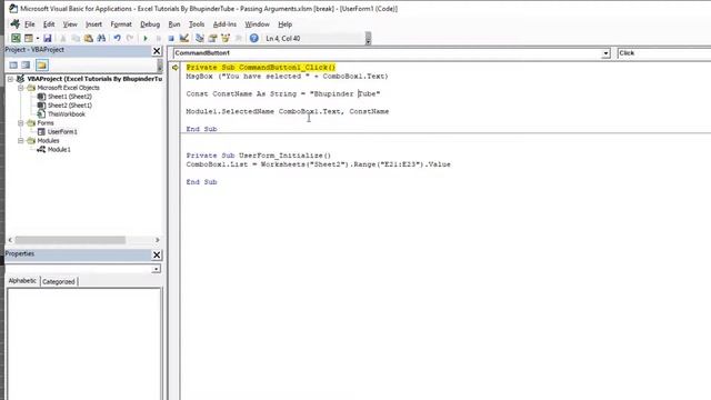 Passing Arguments by Value and by Reference in Visual Basic Excel смотреть онлайн