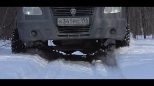 Соболь Cummins 4x4 Offroad. Наст. Рыхлый снег. Путь на Балабан.