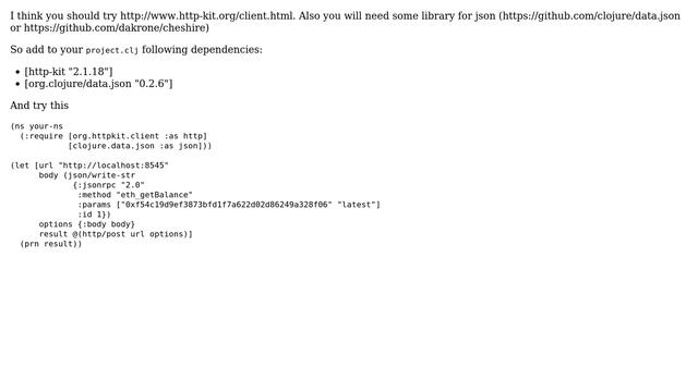 How to a json-rpc call from Clojure? (2 Solutions!!) смотреть онлайн