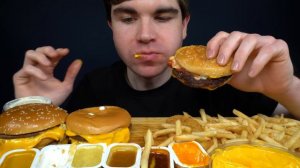 ASMR MUKBANG EXTRA MCDONALDS BIG MAC CHICKEN NUGGETS HASH BROWNS & FRIES | WITH RANCH & CHEESE