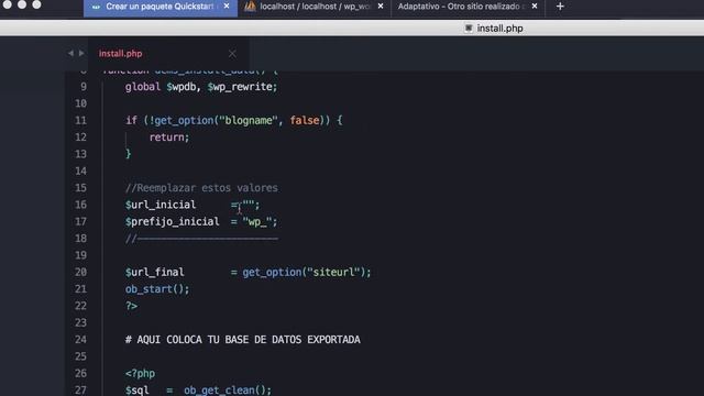 Crear un paquete Quickstart en WordPress смотреть онлайн
