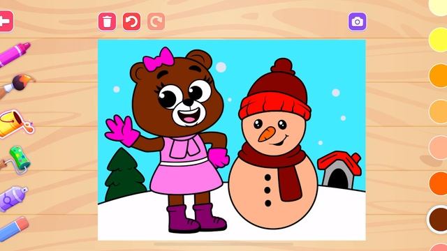 Learning Coloring For Kids | Fun Kiddopia Kids App Holiday Edition смотреть онлайн