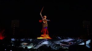 Свет Великой Победы. Световое шоу, Волгоград, Родина Мать, Мамаев курган.