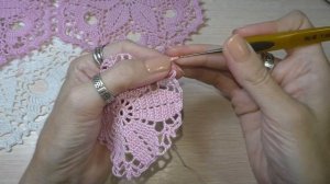 Круглый ажурный мотив-салфетка Цветы Лилии МК