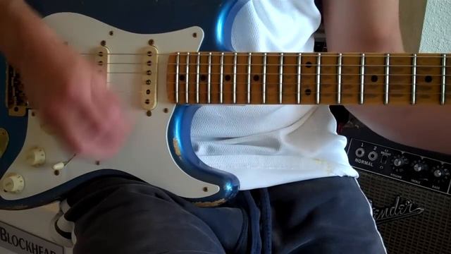1957 Super Relic Lake Placid Blue with Gold Hardware Fender Strat www eddievegas com Eddie Vegas смотреть онлайн