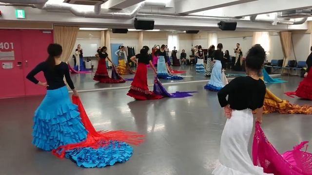 Flamenco Crusillo En Japon  Bata De Cola Y Manton