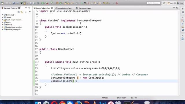 Consumer Interface in Java 8 смотреть онлайн