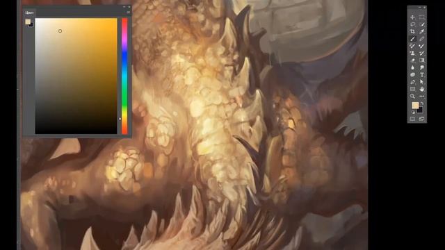 Speed painting Dragon Art Illustration, how to paint in Photoshop смотреть онлайн