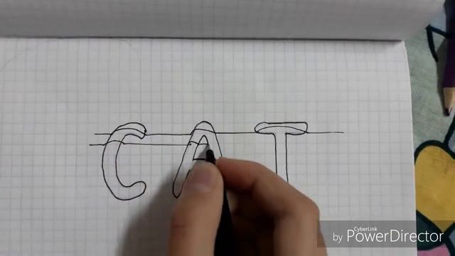 Рисуем просто №2 : 3D надпись " Cat" смотреть онлайн
