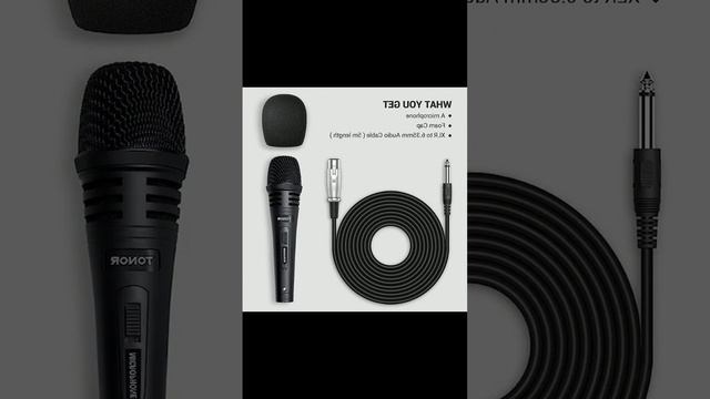 Dynamic Karaoke Microphone for Singing with 5M XLR Cable, смотреть онлайн