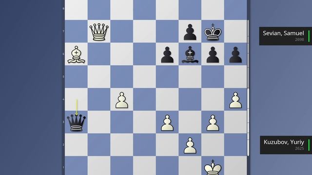 Kuzubov, Yuriy (2625) -- Sevian, Samuel (2698), FIDE Grand Swiss (9) 2023, ½-½ смотреть онлайн