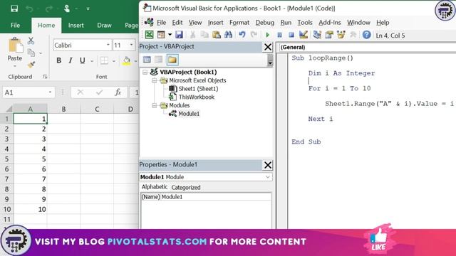 PART 1 - How to Loop through RANGE using FOR NEXT Loop | Excel VBA смотреть онлайн