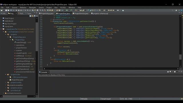 JDBC: Many to Many, Update and Delete in a MySQL Database смотреть онлайн