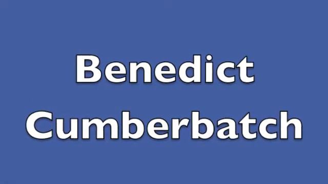 How to pronounce Benedict Cumberbatch смотреть онлайн