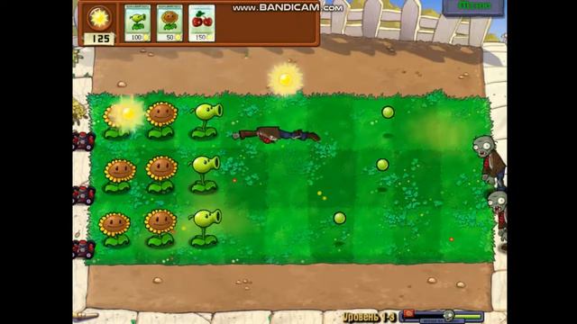 "Прохождение Plants vs zombies" (Уровен1-3) смотреть онлайн