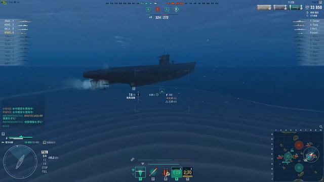 World of Warships(0.9.5.0)KMS U-69(T-6* Type VIIC U-boat class)Gameplay смотреть онлайн