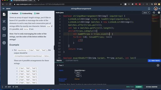 "Strings Rearrangement" - Codesignal #33 - JAVA Solution смотреть онлайн