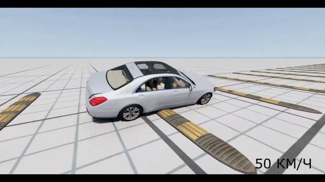 Beamng Drive - Mercedes Benz S 560 Vs Speed Bump №4