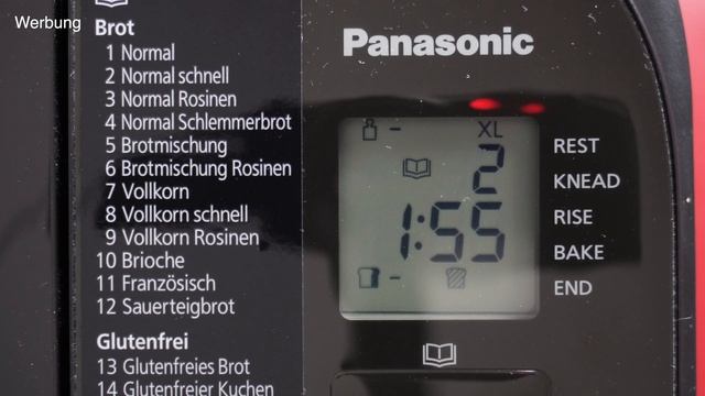 Panasonic Brotbackautomat SD-R2530 - High-End-Gerät 2023 Zum Einfachen Backen Mit Zutatenspender.