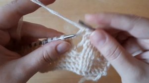 Узор "Геометрия с ажуром и 3D эффектом" спицами.