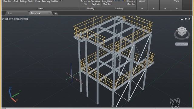 16 - Positioning Sailor Type Stairs | AutoCAD Plant 3D 2016 Structural Modeling смотреть онлайн