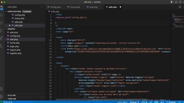 PHP CRUD Application Part 3 Edit Record page | Hindi | 2023 смотреть онлайн