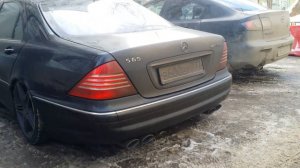 Звук выхлопа s65 amg w220 Mercedes. ))