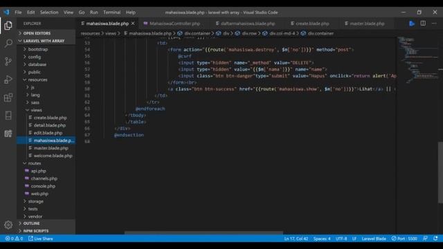 Laravel with Array смотреть онлайн