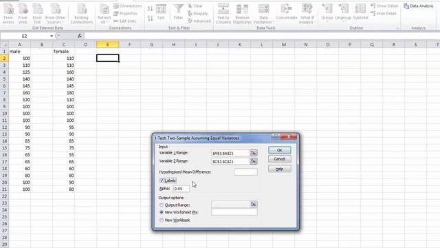 How to Use Excel-The t-Test-Two-Sample Assuming Equal Variances Tool смотреть онлайн