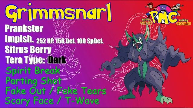 How to use GRIMMSNARL! Scarlet and Violet Ranked Singles and VGC moveset guide! смотреть онлайн