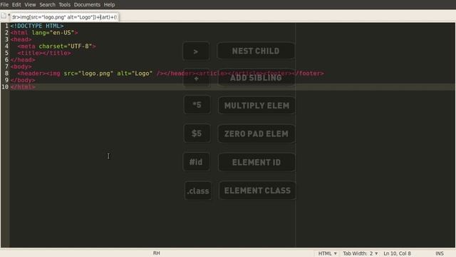 Zen Coding Rapid Fire in Gedit смотреть онлайн