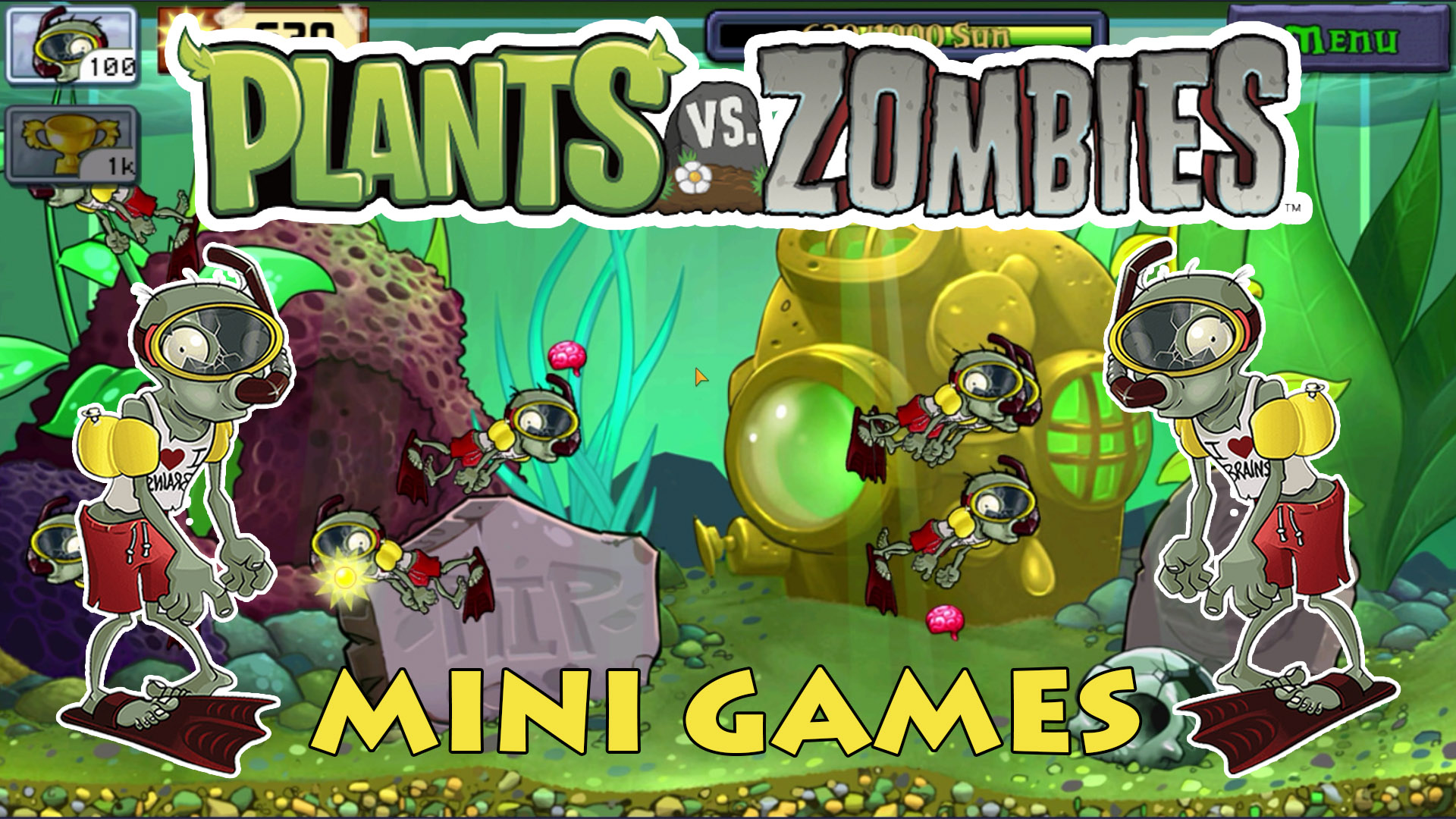 Растения против Зомби Мини Игры| Plants vs Zombies Mini Games #2 смотреть онлайн