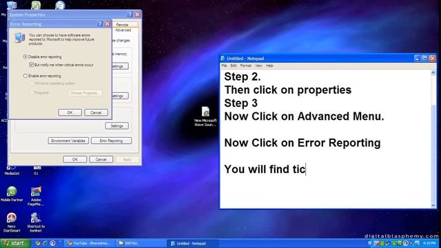 Disable Error in Xindows XP. смотреть онлайн