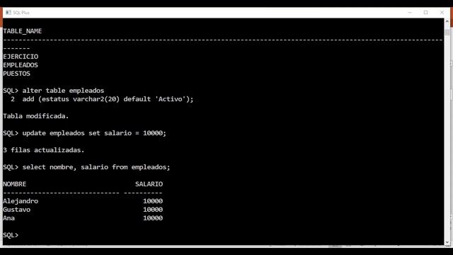 Oracle XE 21c video 4 Modificación de tablas y datos смотреть онлайн