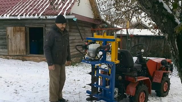 МТЗ -132 Гидролебедка с бензобуром смотреть онлайн