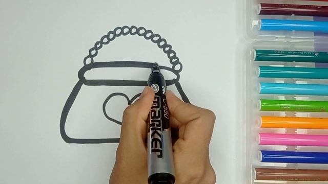 Bolalar uchun ayollar so'mkasi rasmini chizish/Draw a picture of a women's bag for kids смотреть онлайн