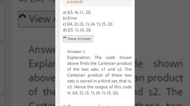 MCQ's sets part 2 Python смотреть онлайн