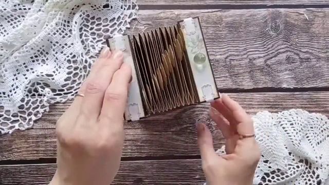 #ScrapMania_tm Обзор необычной фото папки-аккордеона и подарочной коробки-граммофона