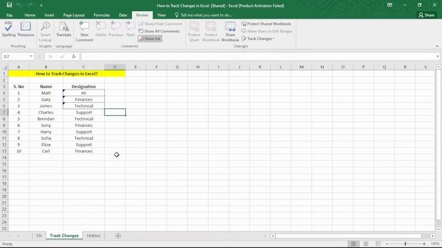 Tracking Changes in Microsoft Excel смотреть онлайн
