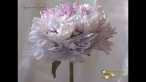 Цветы из ткани своими руками.Пион