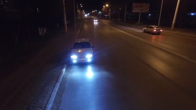 ВАЗ 2114 на пневме, по городу