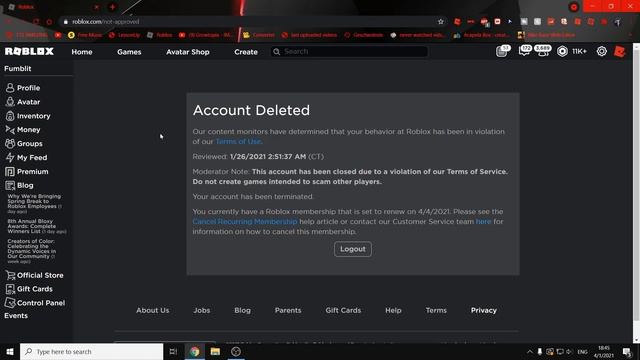Roblox Terminated Me Again... смотреть онлайн