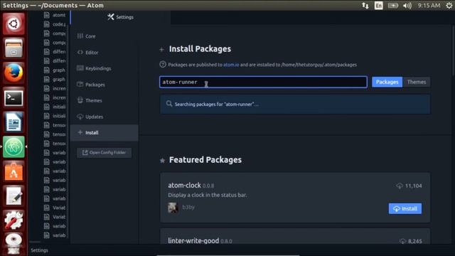Setting up Atom in Linux to run python смотреть онлайн